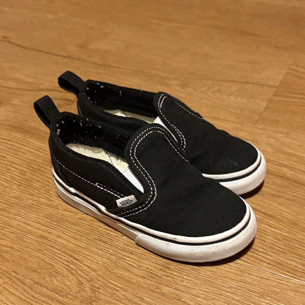 Vans Toddler Black Slip-On Sneakers